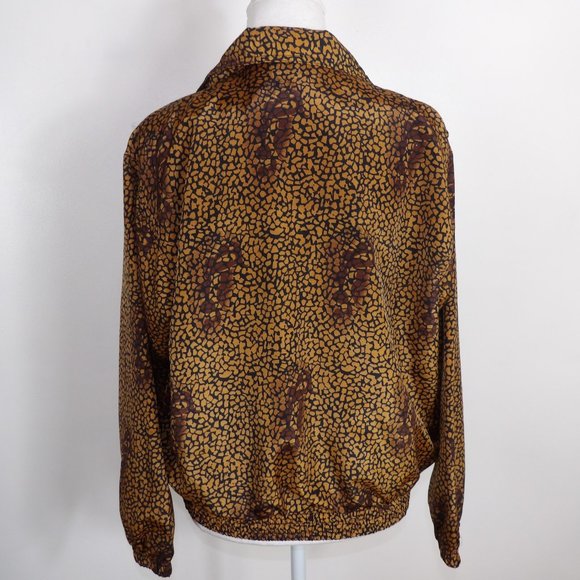 Vintage EVR Div Of Rousso Apparel Silk Bomber Jacket - Picture 7 of 7